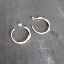Load image into Gallery viewer, Open Sterling Silver Hoop Earrings
