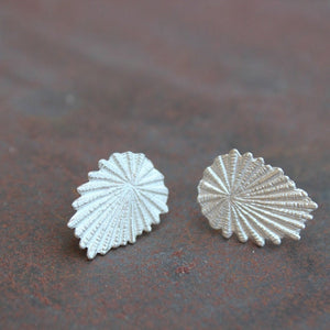 Shell inspired Sterling Silver Stud Earrings
