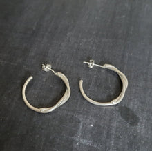 Load image into Gallery viewer, Open Sterling Silver Hoop Earrings

