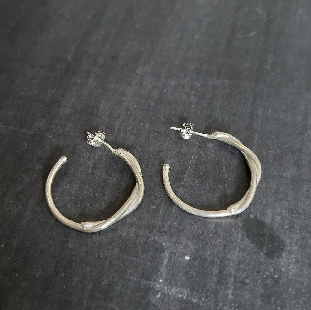Open Sterling Silver Hoop Earrings