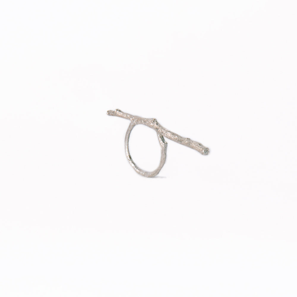 Branch Inspired Sterling Silver Ring - Long