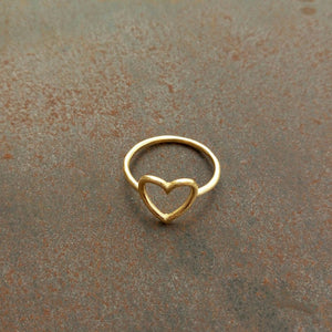 Heart Shaped Gold Filled Ring