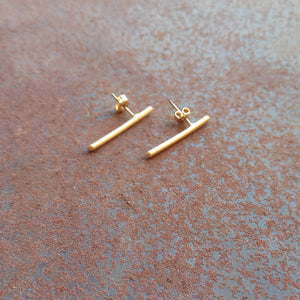 Minimalistic handmade Gold Filled Stud Earrings
