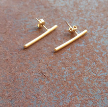 Load image into Gallery viewer, Minimalistic handmade Gold Filled Stud Earrings
