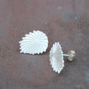 Shell inspired Sterling Silver Stud Earrings