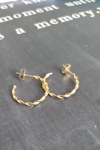 Twisted Gold Filled Hoop Earrings