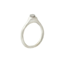 Load image into Gallery viewer, sterling silver ring with sparkly grey wild diamond
