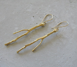 Branch Inspired Golden Earrings