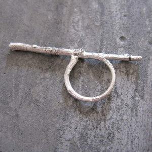 Branch Inspired Sterling Silver Ring - Long