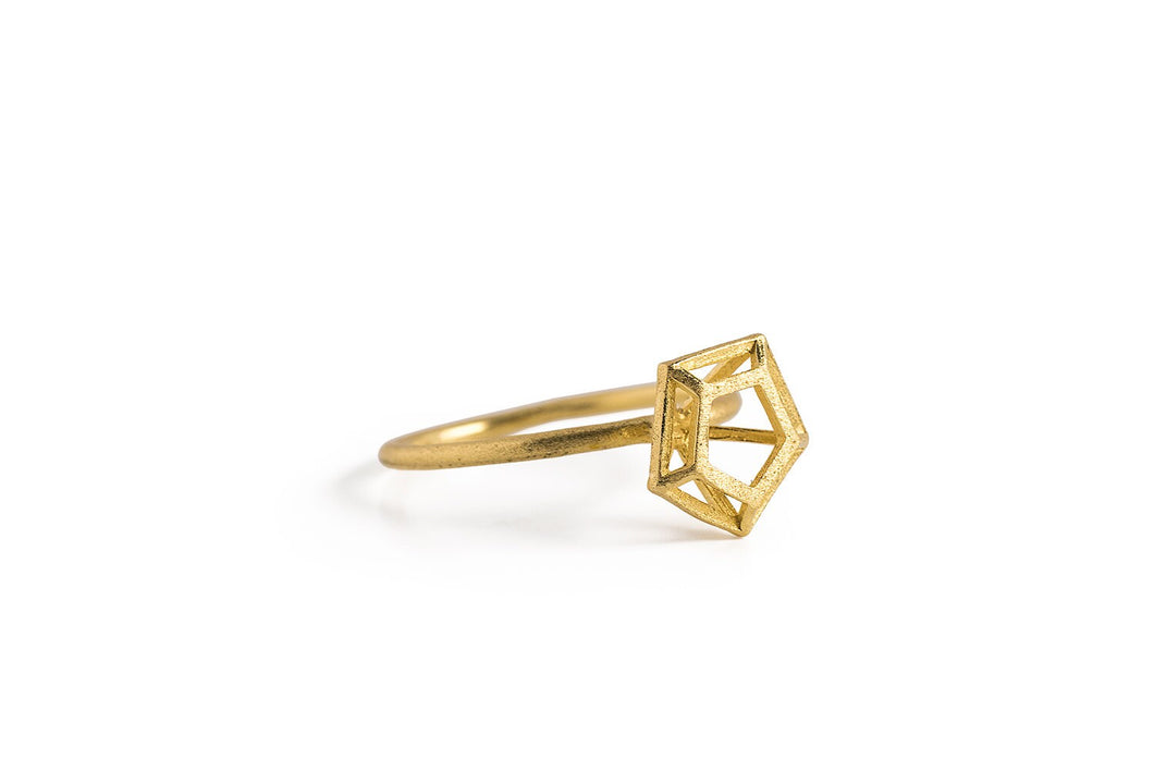 Diamond Shaped Golden Ring