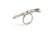 Load image into Gallery viewer, Bean pod sterling silver ring inspired by nature
