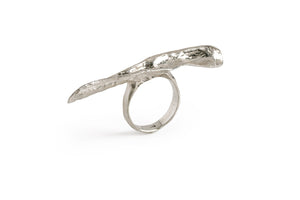 Bean pod sterling silver ring inspired by nature