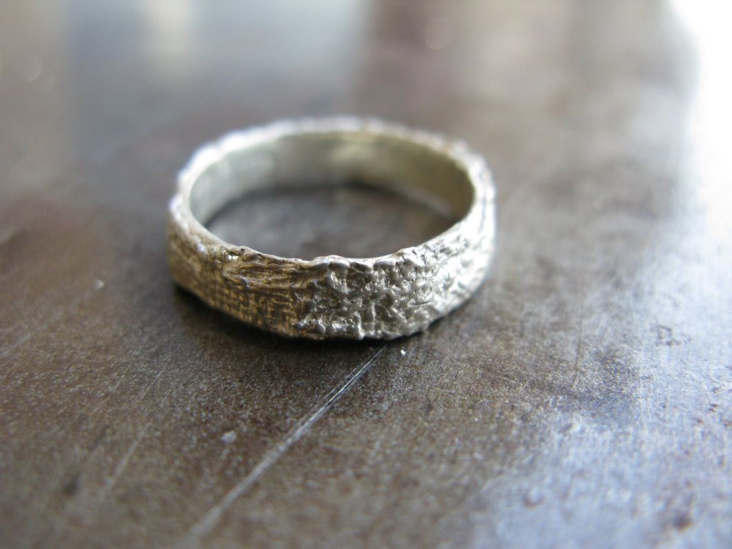 Woven Textured Sterling Silver Ring