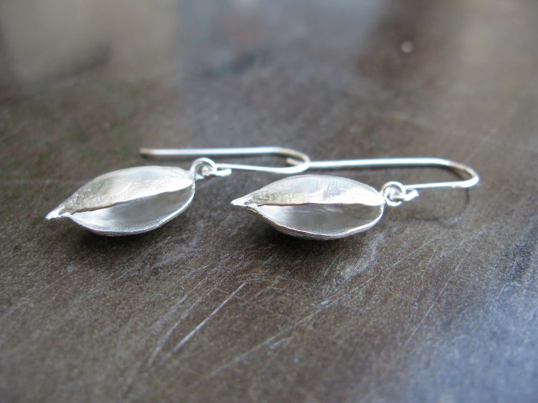 Sterling Silver Seed Pod Earrings